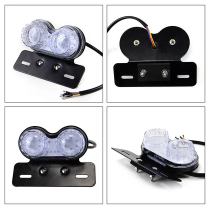 Universal Motorcycle Retro LED Tail Light for Harley Turn Signal Brake Taillight License Plate Lamp Lighting, product view 04