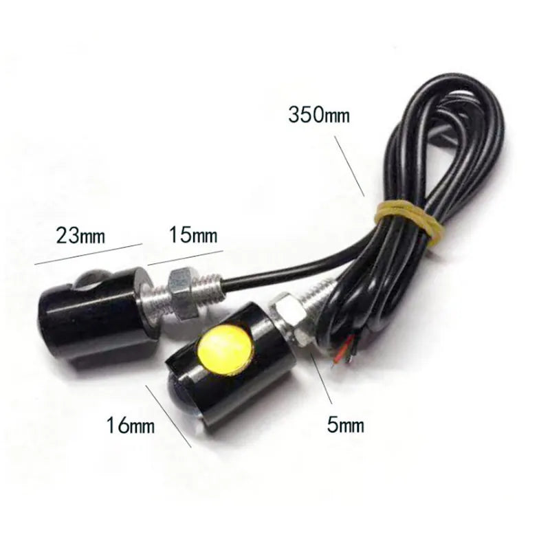 Universal Motorcycle Super Bright LED License Plate Light Reversing Eagle Eye Daytime Taillight Rear Fog Running, product view 01