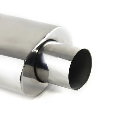 Universal Oval Outlet Exhaust Tip 9 Inch Length Polished Silver Stainless Muffler Downpipe, product view 05