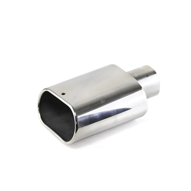 Universal Oval Outlet Exhaust Tip 9 Inch Length Polished Silver Stainless Muffler Downpipe, product view 07