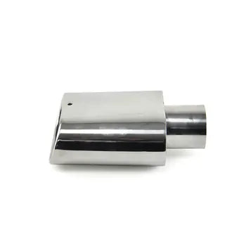 Universal Oval Outlet Exhaust Tip 9 Inch Length Polished Silver Stainless Muffler Downpipe, product view 08