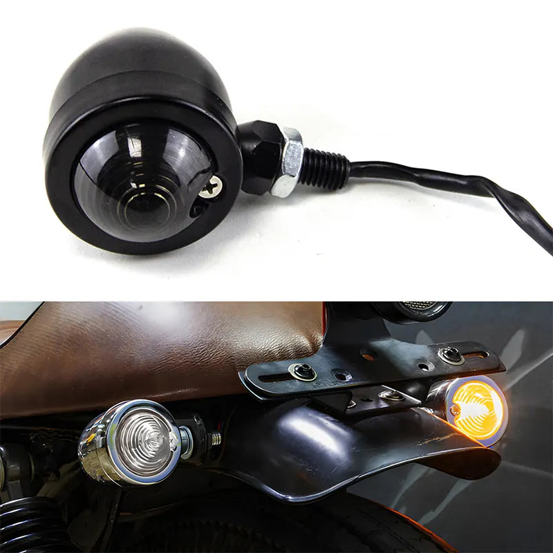 Universal Turn Signal Light for Harley Davidson Choppers Cruisers Turning Indicator Blinkers Amber Lights, product view 05