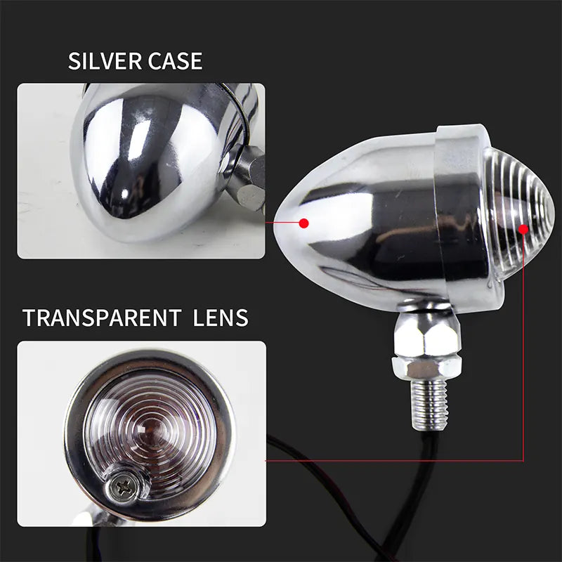 Universal Turn Signal Light for Harley Davidson Choppers Cruisers Turning Indicator Blinkers Amber Lights, product view 06