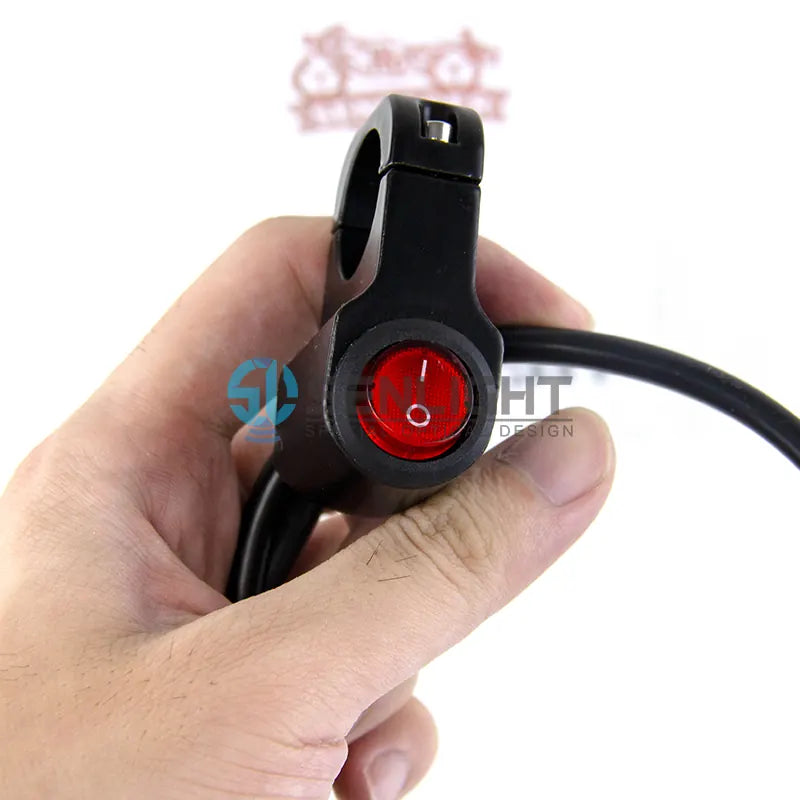 Waterproof Universal 12V Motorcycle Modification Accessory Aluminum Alloy Switch Handlebar Ignition Switchh, product view 06