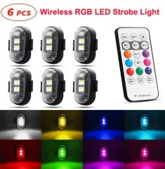 Wireless Led Strobe Light USB Rechargeable Warning Lamp for Car Motorcycle Drone Aircraft Remote Control Flashing, product view 07