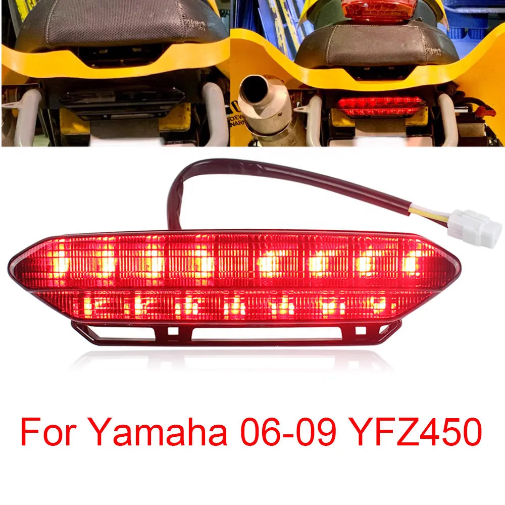 YFZ450 ATV LED Tail Light Brake Rear Light for 2006-2009 Yamaha YFZ 450 Running Spot Lamp, product view 04