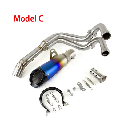 YZF R7 2021-2025 for Yamaha MT-07 Whole System Exhaust Header Pipe Muffler Tips, product view 03