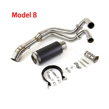 YZF R7 2021-2025 for Yamaha MT-07 Whole System Exhaust Header Pipe Carbon Muffler Tips, product view 02