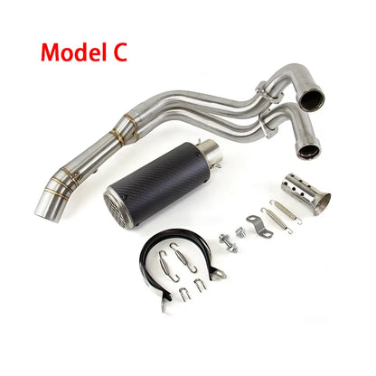 YZF R7 2021-2025 for Yamaha MT-07 Whole System Exhaust Header Pipe Carbon Muffler Tips, product view 03