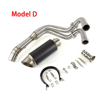 YZF R7 2021-2025 for Yamaha MT-07 Whole System Exhaust Header Pipe Carbon Muffler Tips, product view 04