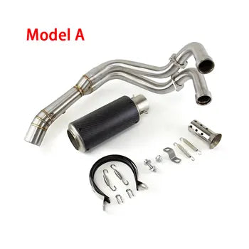 YZF R7 2021-2025 for Yamaha MT-07 Whole System Exhaust Header Pipe Carbon Muffler Tips, product view 07