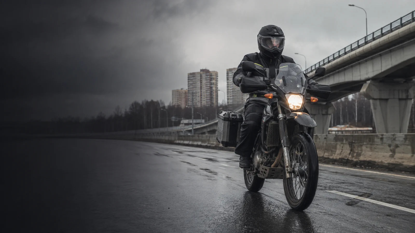 Illustrative motorcycle sourcing scene for Russia