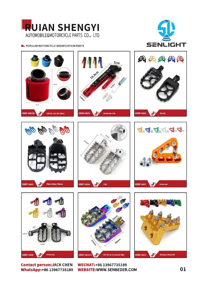 SENBEDER motorcycle parts catalog cover