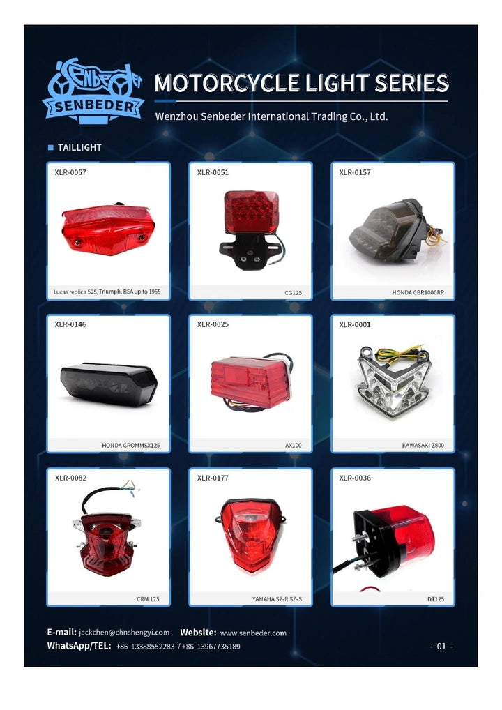 Motorcycle Tail Lights catalog cover