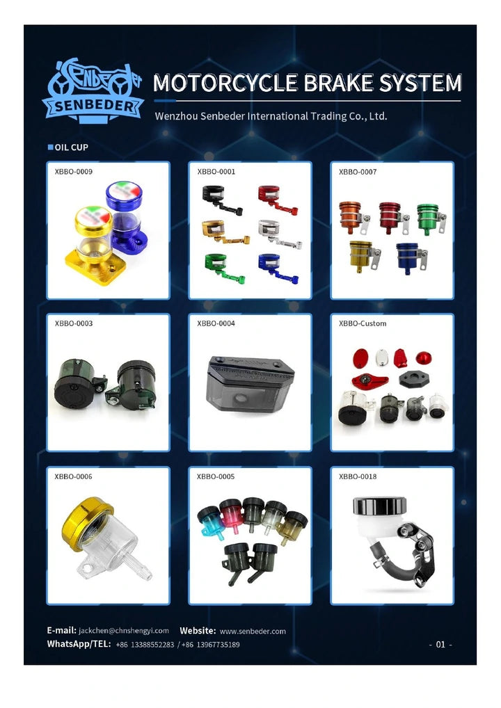 Motorcycle Oil Cups catalog cover