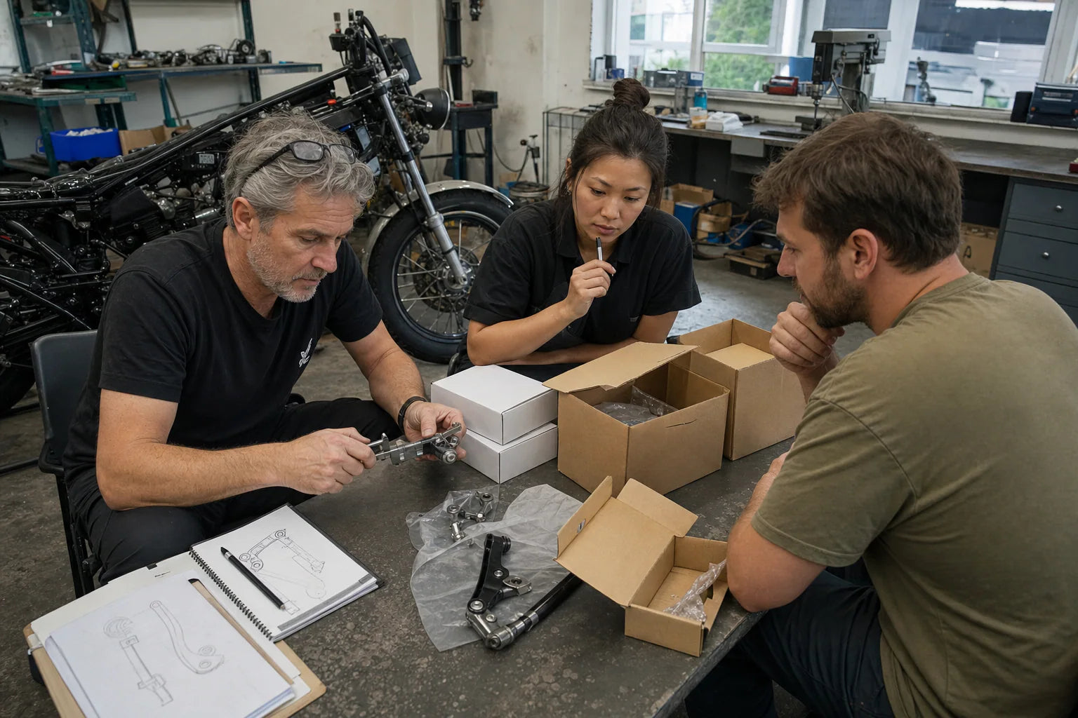 Motorcycle parts team building a regional product assortment