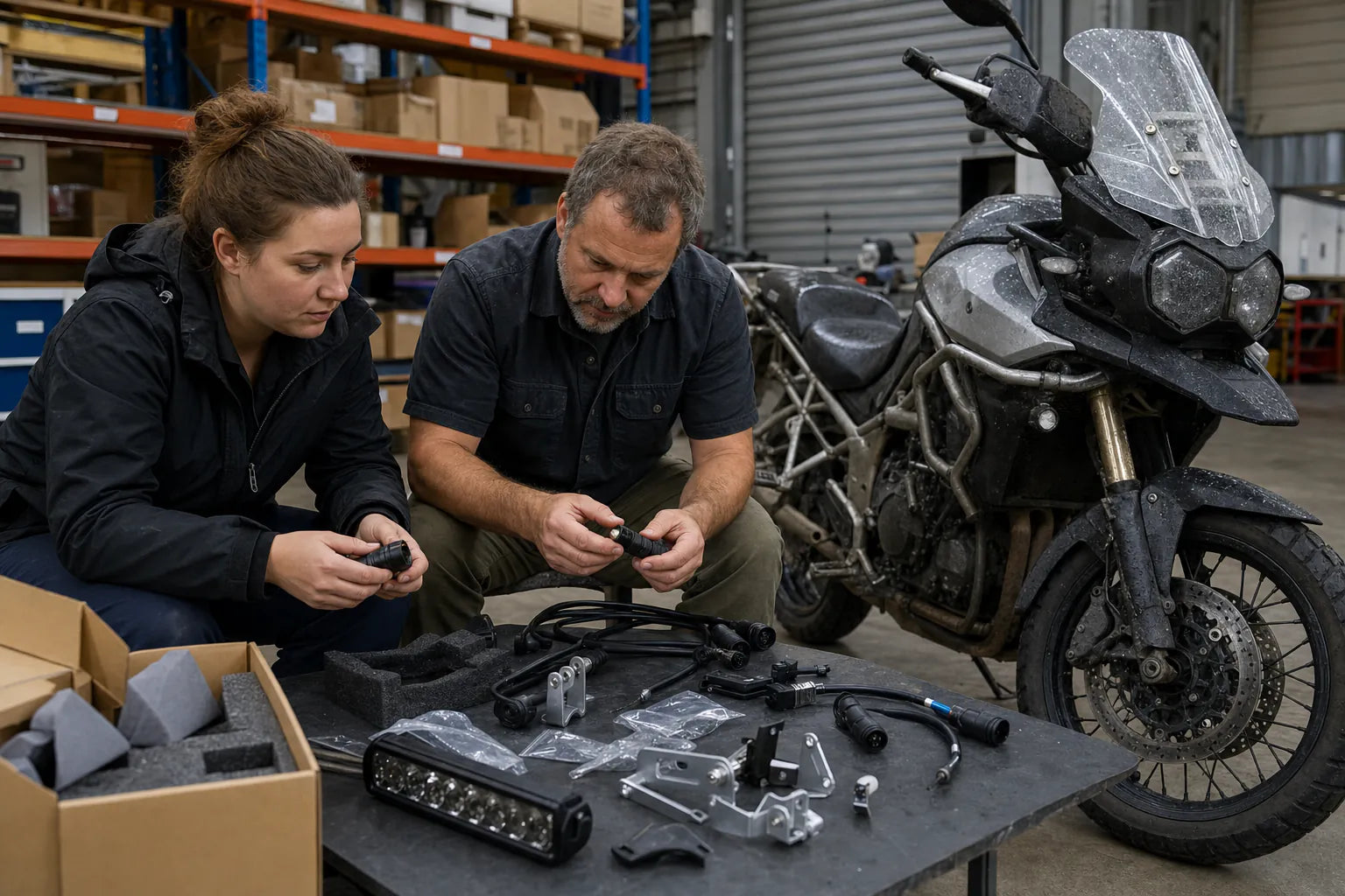 Australia and New Zealand motorcycle parts distributor reviewing OEM samples