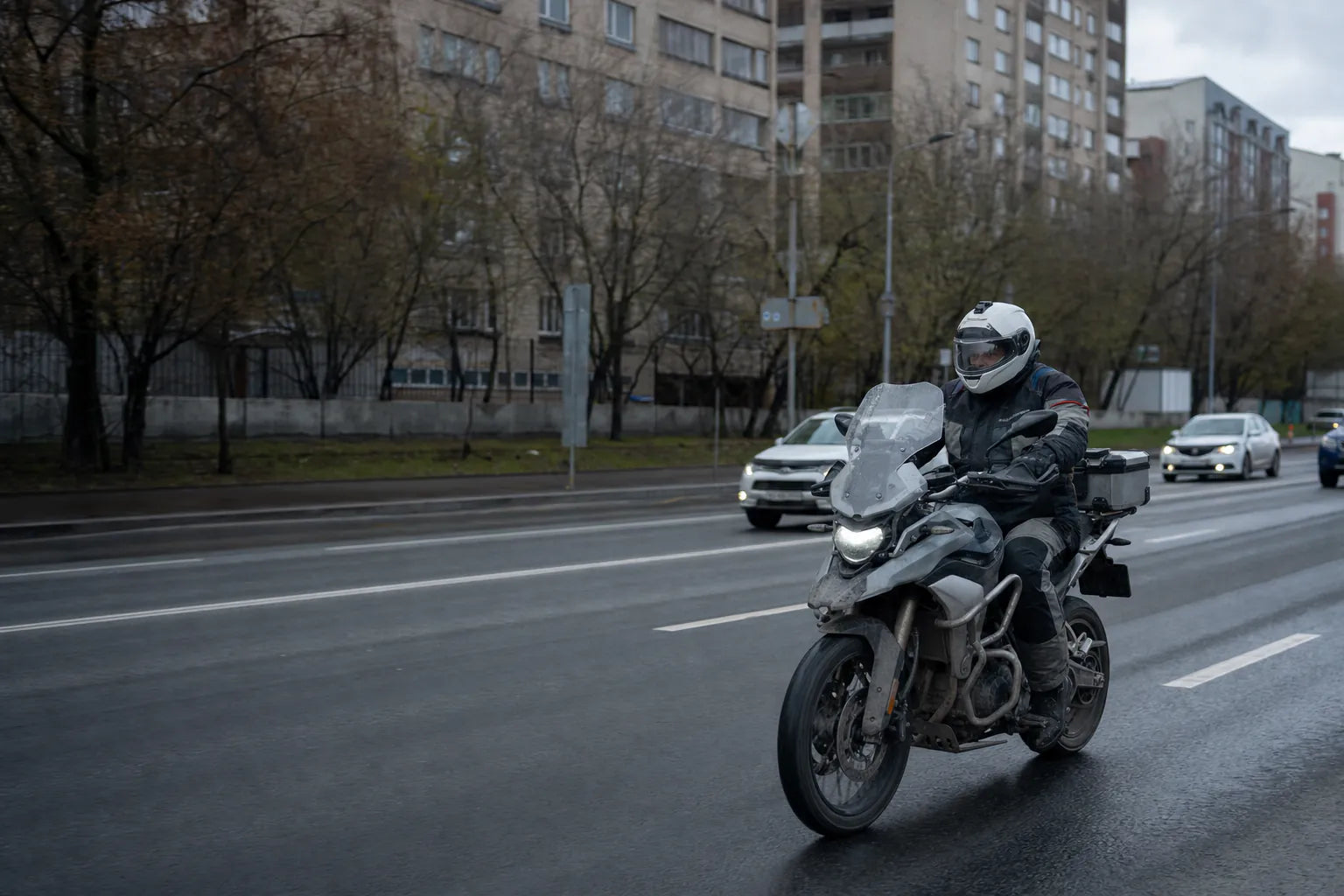 Russia motorcycle parts for a local rider in Moscow