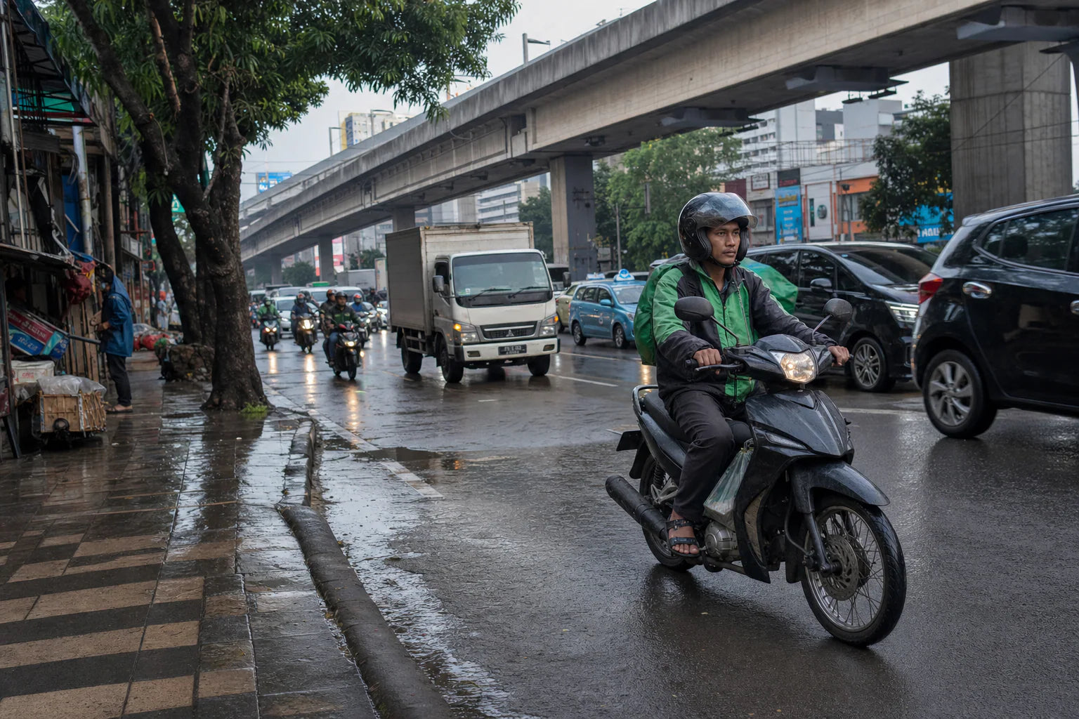 Southeast Asia motorcycle parts for a local rider in Jakarta