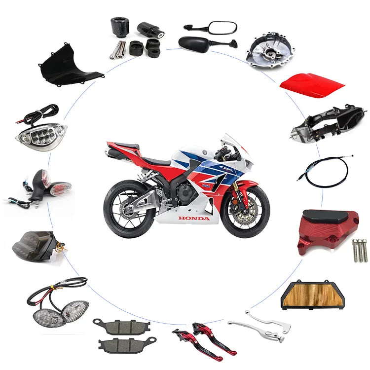 Honda CBR600RR with motorcycle parts