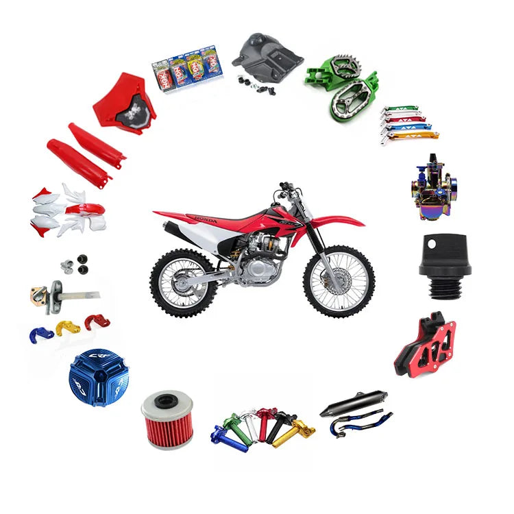 Honda CRF150 with motorcycle parts