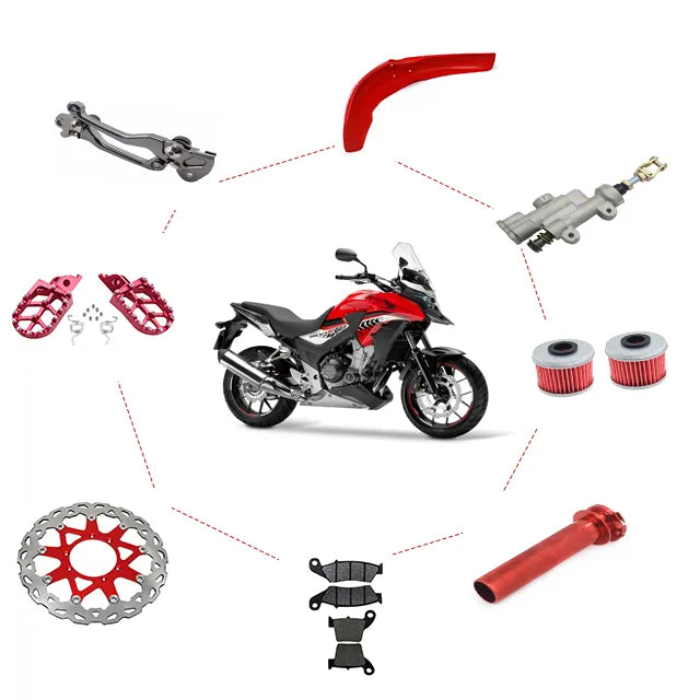 Honda CRF450R with motorcycle parts