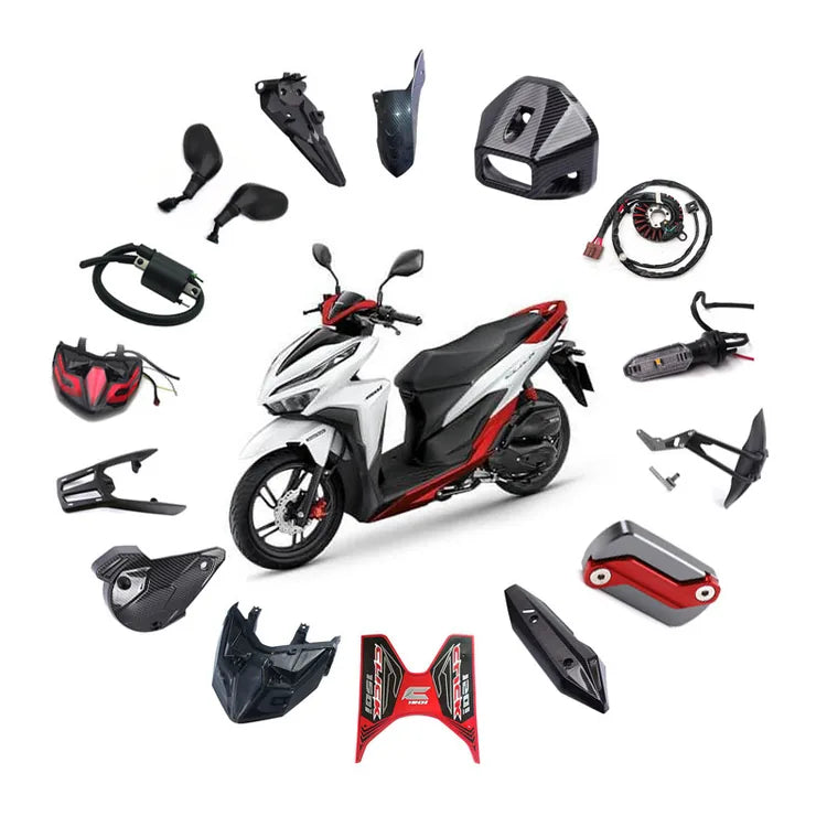Honda Click with motorcycle parts