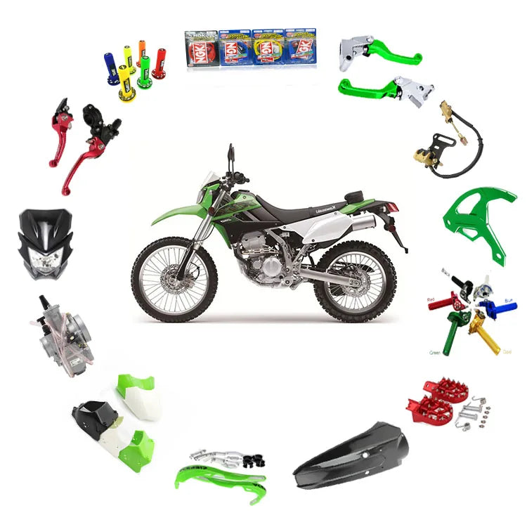 Kawasaki KLX250 with motorcycle parts