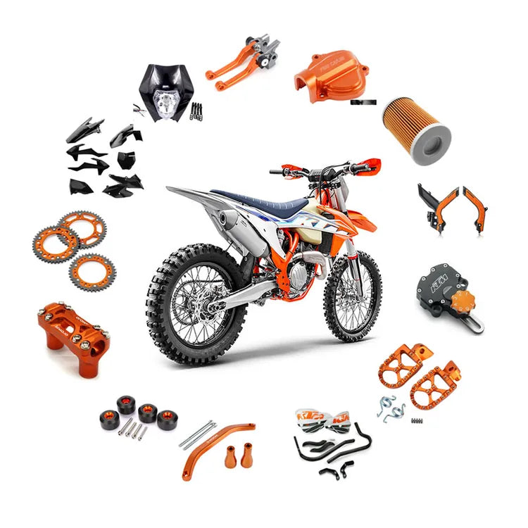 KTM 250 with motorcycle parts
