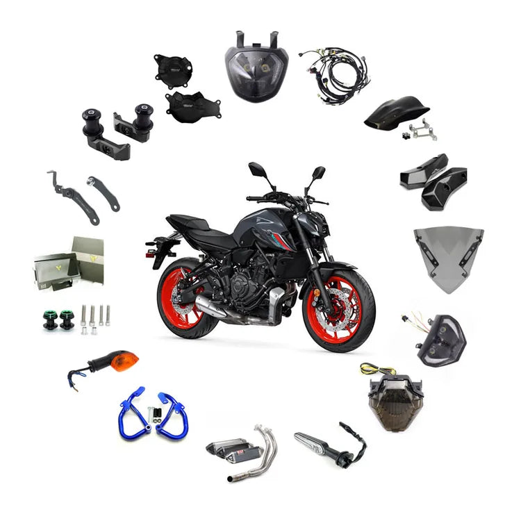 Yamaha MT-07 motorcycle and parts